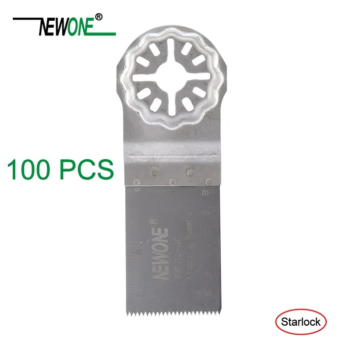 100 pcs NEWONE 32 мм starlock нержавеющая стальная колеблющаяся Мультитул пилы подходит Fein Bosch резки древесины гипсокартона пластмассы - Цвет: 100 pcs