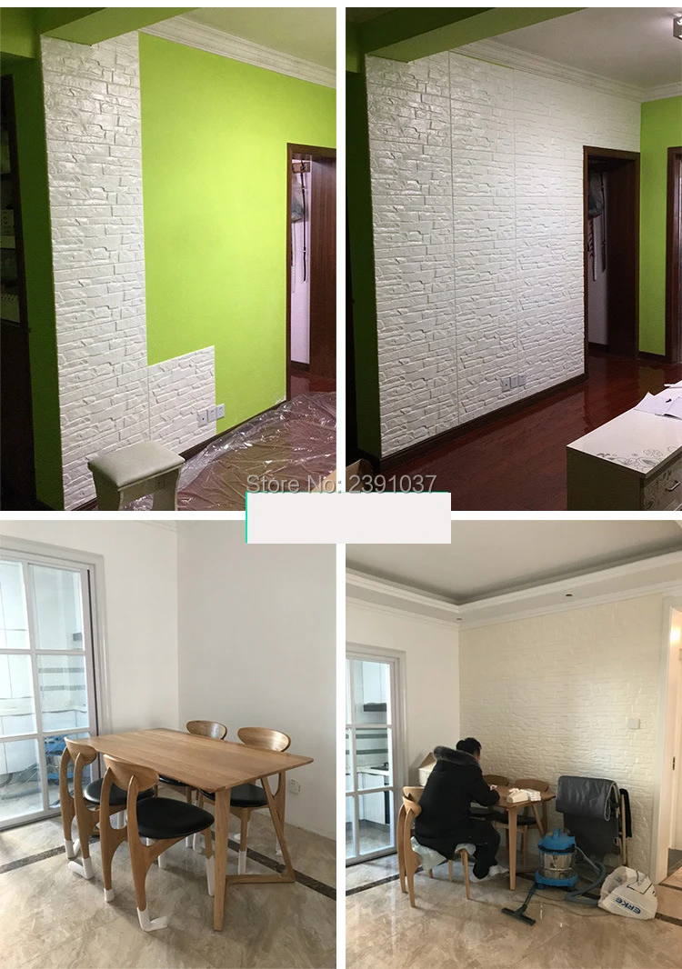 1 упаковка 20 шт 30x60 см самоклеющиеся 3D Кирпич PE пена обои для стен самоклеящиеся обои домашний декор настенные наклейки для детской комнаты