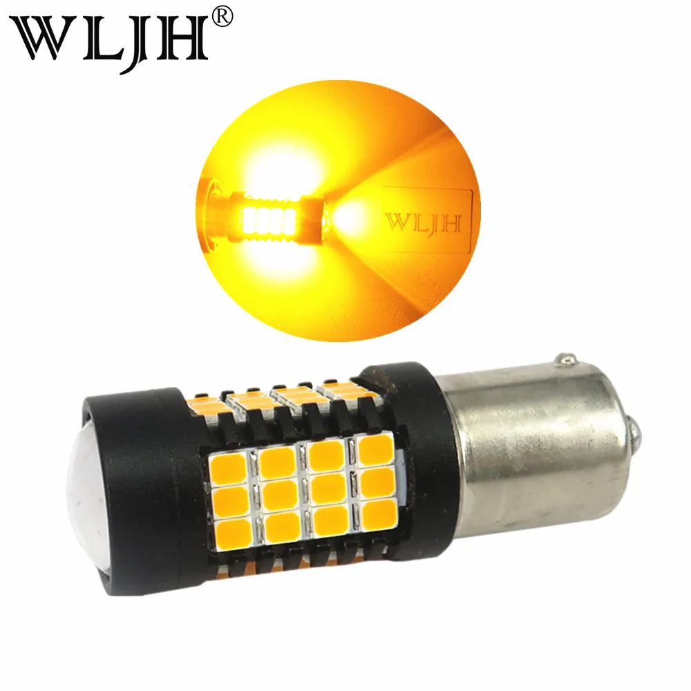 WLJH 2x Canbus Error Free BAU15S 7507 PY21W 1156PY светодиодный лампы автомобиля поворотника