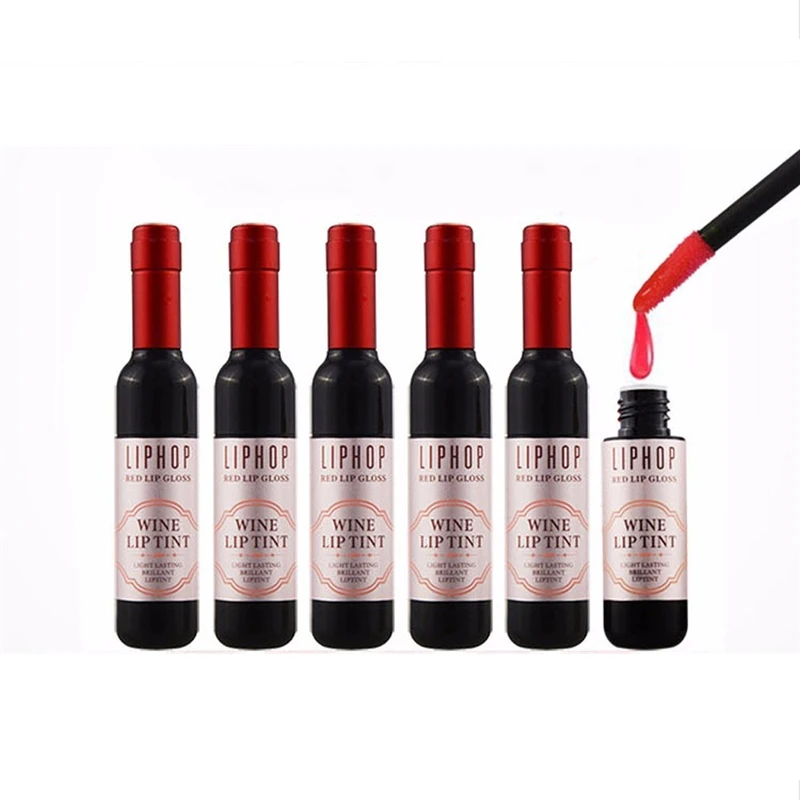 MINCH бутылки вина блеск для губ 6 шт./компл. жидких косметических Водонепроницаемый