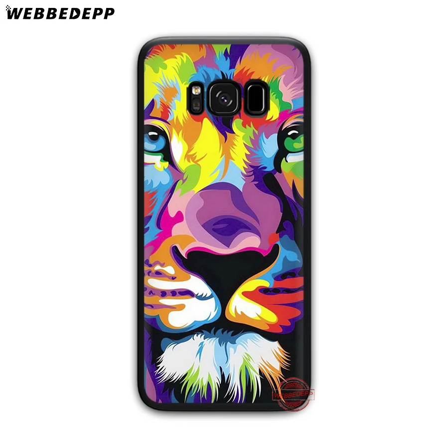 WEBBEDEPP большой лев на камне снег мягкий чехол для Samsung A6 A7 A8 A9 J6 2018 S6 S7 S8 S9 S10E S20 ультра