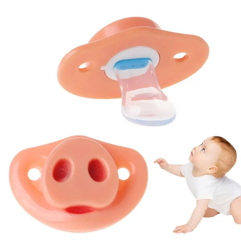 Baby Pacifier Dummy Pig Nose Funny Halloween Cosplay Soother Newborn Orthodontic Food Grade Silicone Nursing Nipple Teether Pran | Мать и