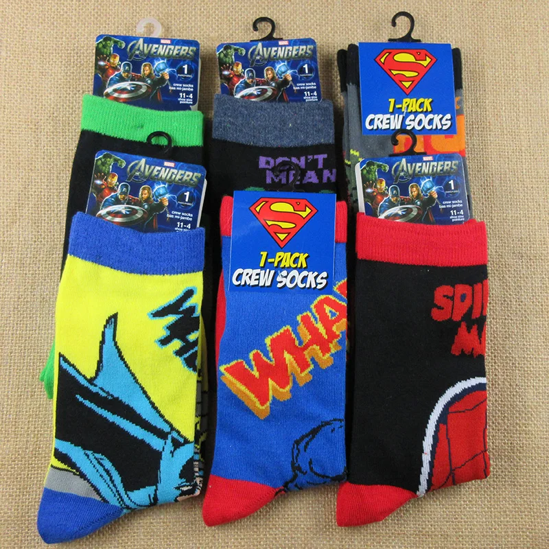 3D мультфильм Носки для девочек 2017 г. Лидер продаж стиль супер Hero Длинный топ Active