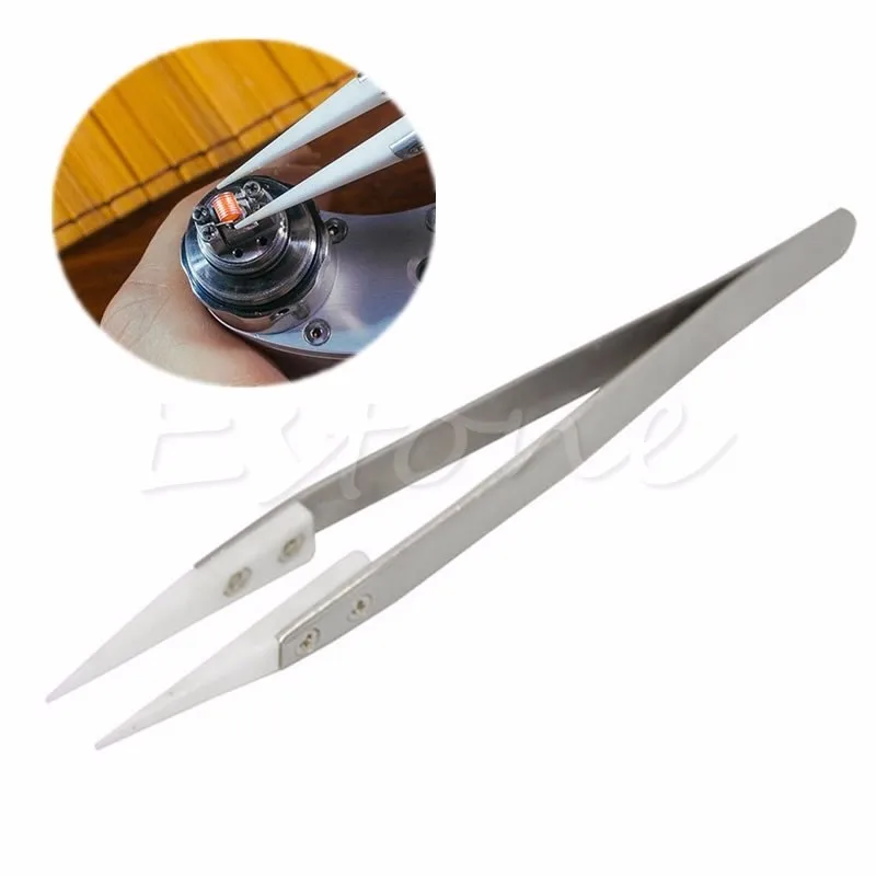 Термостойкий керамический пинцет с острыми концами из нержавеющей стали для RDA RBA