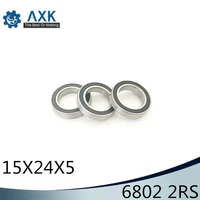 6802 2rs bearing 15245 mm 10 pcs abec 1 metric thin section 61802rs 6802 rs ball bearings 6802rs