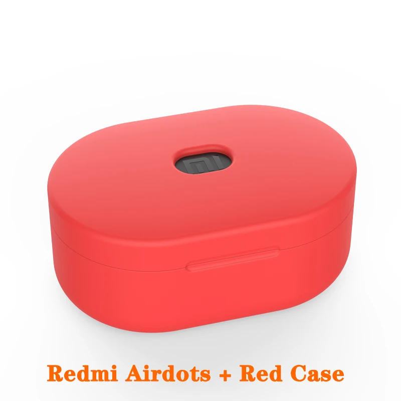 BLACK and red case Оригинальные Xiaomi Redmi Airdots Bluetooth наушники 5,0 спортивные стерео беспроводные Bluetooth наушники Водонепроницаемая глобальная версия - Цвет: BLACK and red case