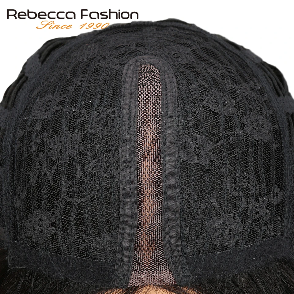 Rebecca 8 дюймов короткий Боб человеческие волосы кружевные парики для черных женщин средняя часть перуанские Remy прямые волосы парик шнурка натуральный черный