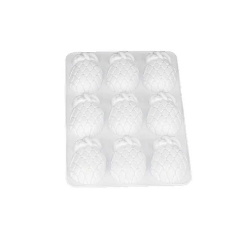 Pineapple2 Силиконовые 3D формы, фруктовые яблоки, лимон, мусс, форма для выпечки, шоколадный кекс, тарелка для торта, сделай сам, Маффин, помадка, кухонные инструменты для тортов - Цвет: Pineapple2