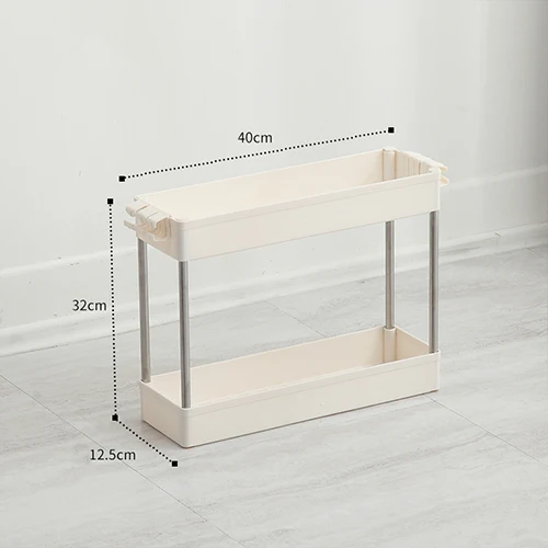 White 2 Layers Muli-назначение стеллаж для хранения Кухня холодильник боковая полка 2/3/4 Слои Ванная комната Экономия пространства организатор полка Gap держатель аксессуары для ванной комнаты - Цвет: White 2 Layers