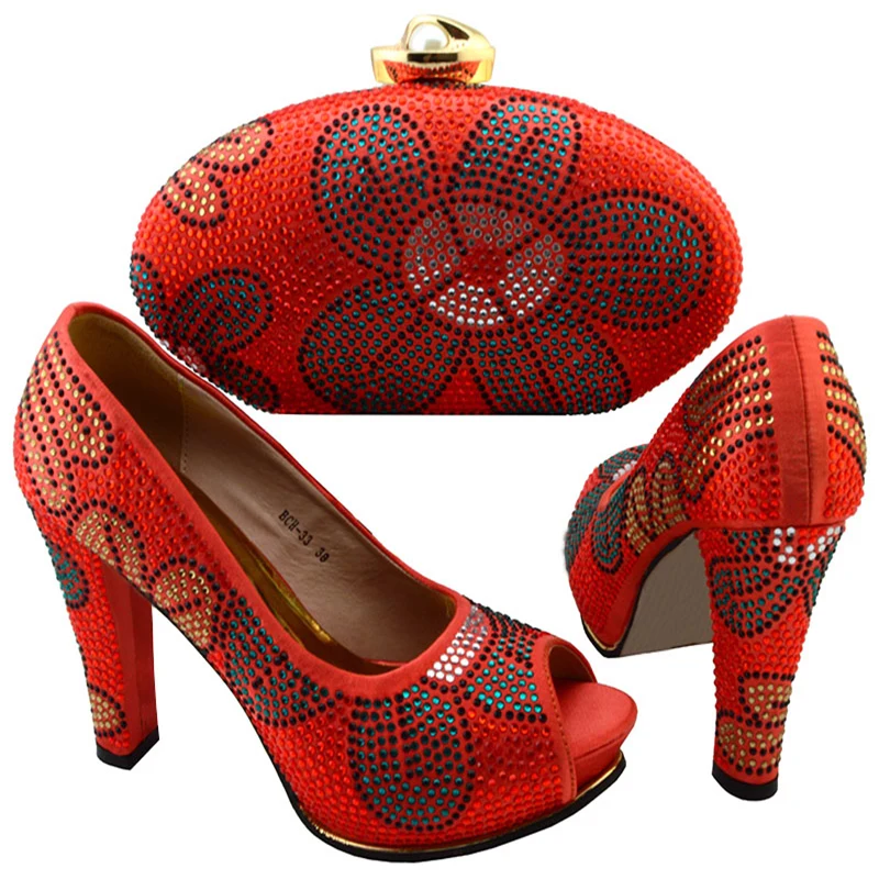 Набор из туфель и сумок Chrysoidine для женщин комплект в африканском стиле сумочки