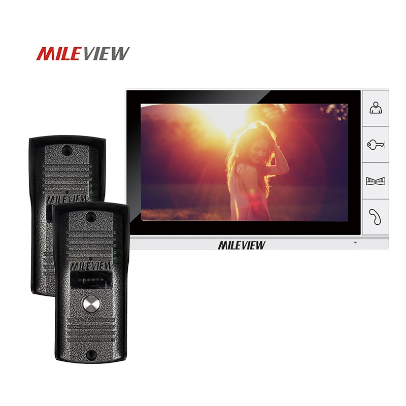 Совершенно новый проводной 9 дюймовый белый экран LCD TFT видео домофон система с