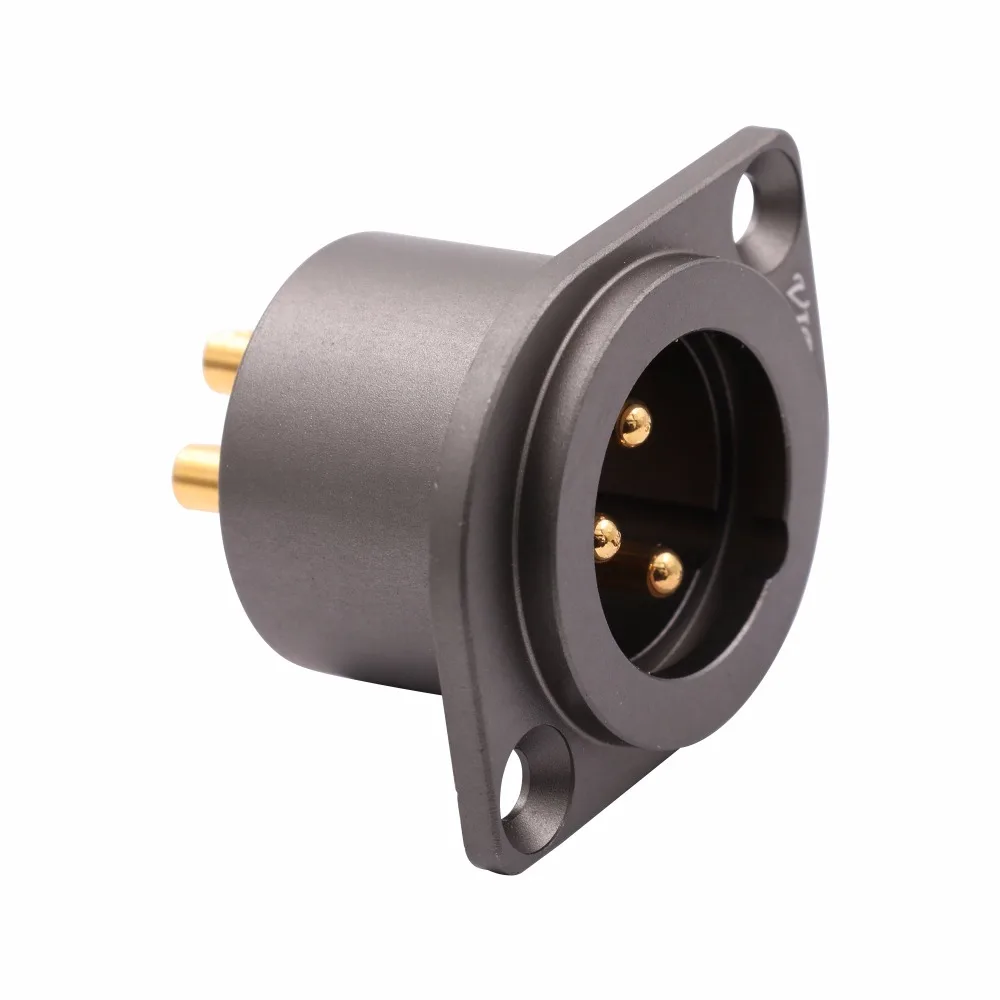 Выборг 3pin Мужской Женский XLR разъем Jack Чистая медь проводник тефлоновый изолятор золото/родий покрытием Hifi аудио