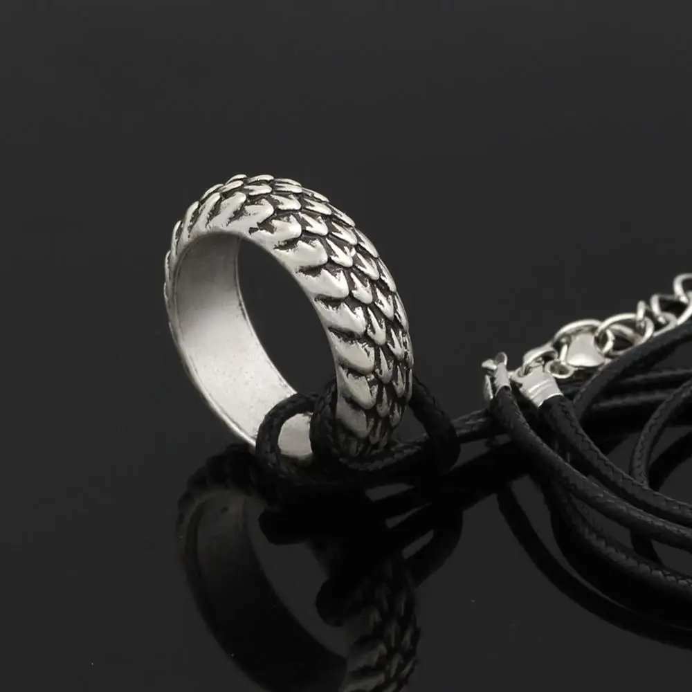 Ожерелье в виде кольца Дракон-Викинг ювелирное изделие перьев уникальное
