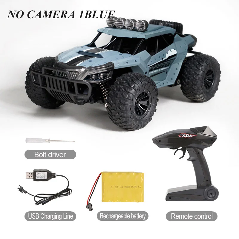 no camera 1blue Радиоуправляемые автомобили 1:18 внедорожный Радиоуправляемый гоночный автомобиль TPR 2,4 ГГц рулевое управление высокоскоростные радиоуправляемые гоночные автомобили с камерой 720p Детские грузовики лучший подарок - Цвет: no camera 1blue