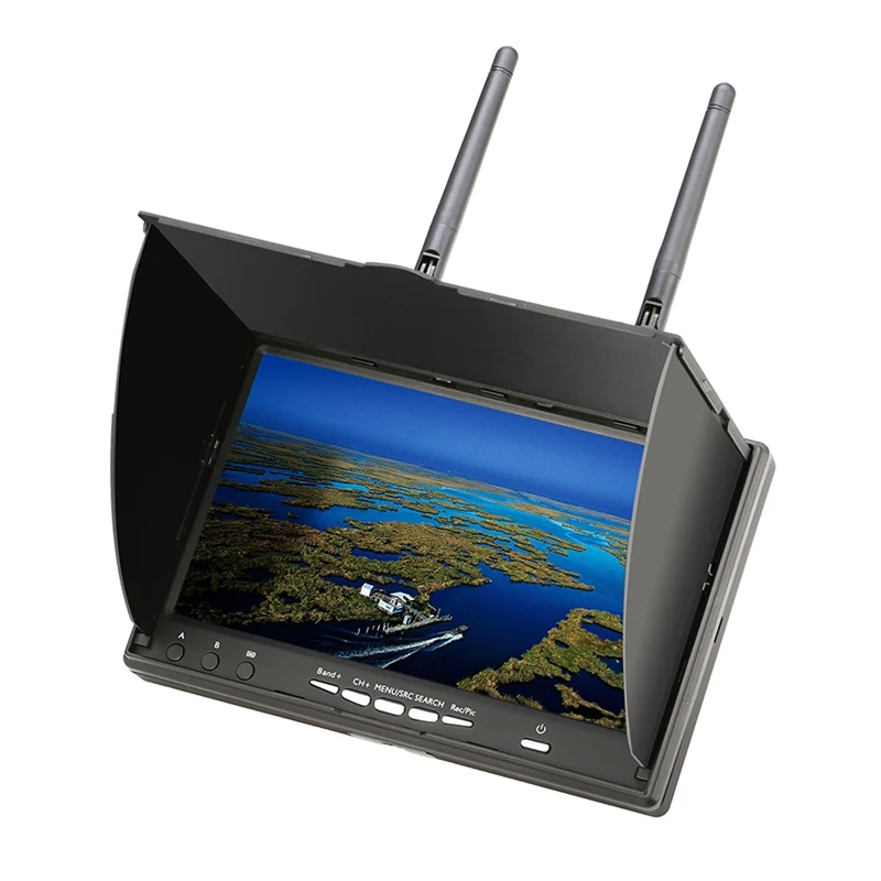 Monitor FPV 5,8G 40CH 7 pulgadas LCD5802D 5802 con DVR bater&iacute;a integrada para multic&oacute;ptero RC FPV-1