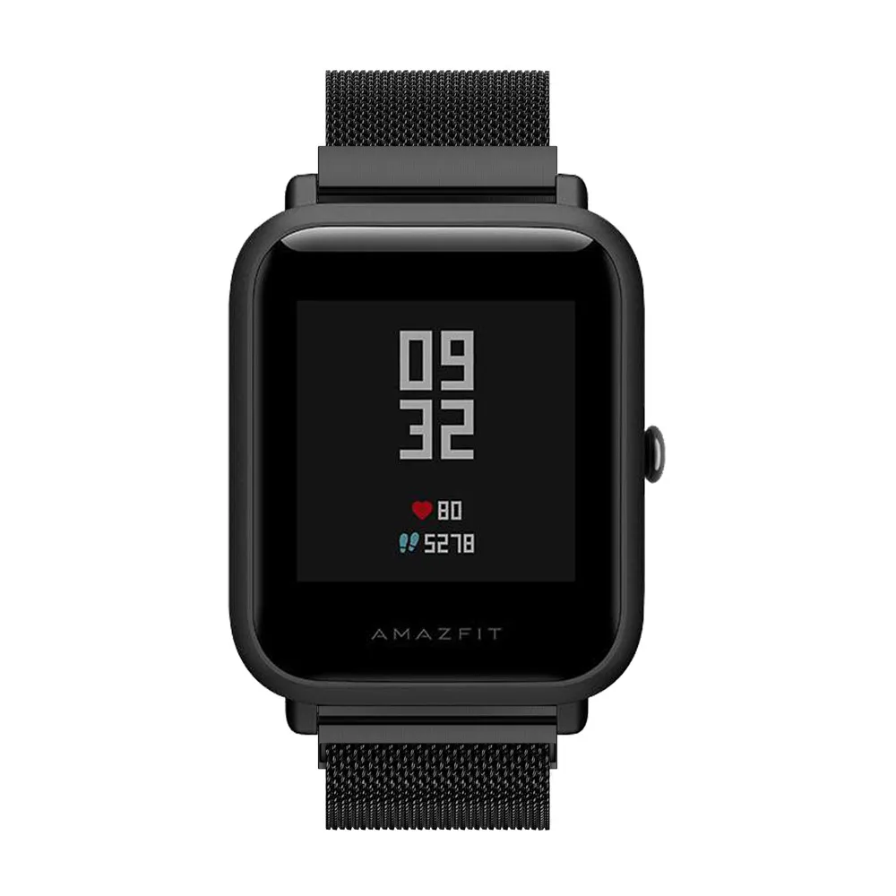 Магнитный ремешок Milanese для Xiaomi Huami Amazfit Bip Pace Lite Смарт часы браслет из нержавеющей
