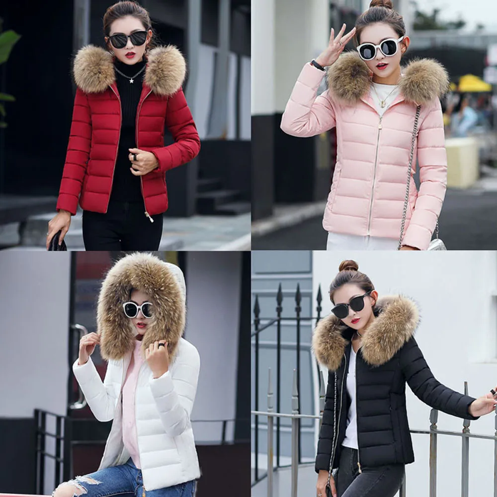 

Women Jacket Casaco Feminino Winter Plush Hooded Jcaket Coats Girls Slim Fashion Casual Thicker Winter Down Jacket Coat Overcoat