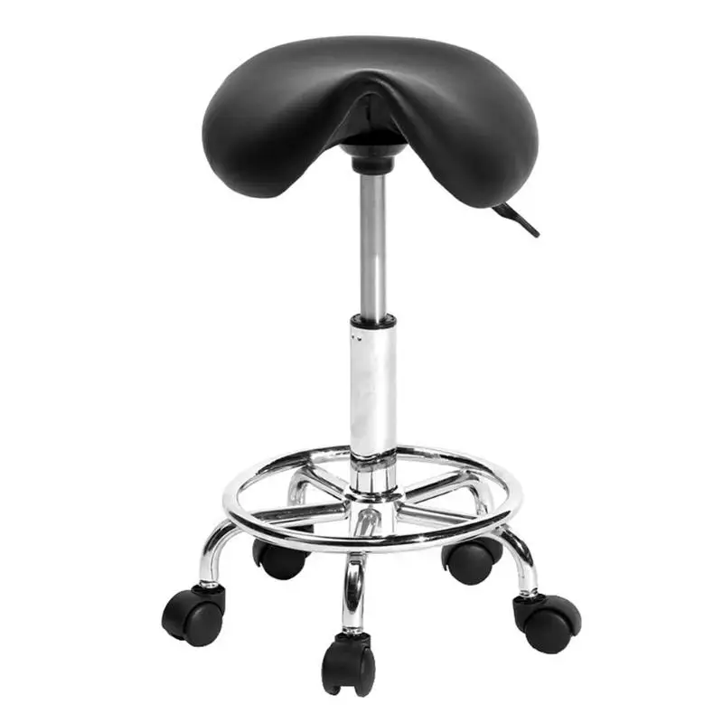 Регулируемый Рабочий вращающийся стул седло 5 рулонов кожаный Лифт бар