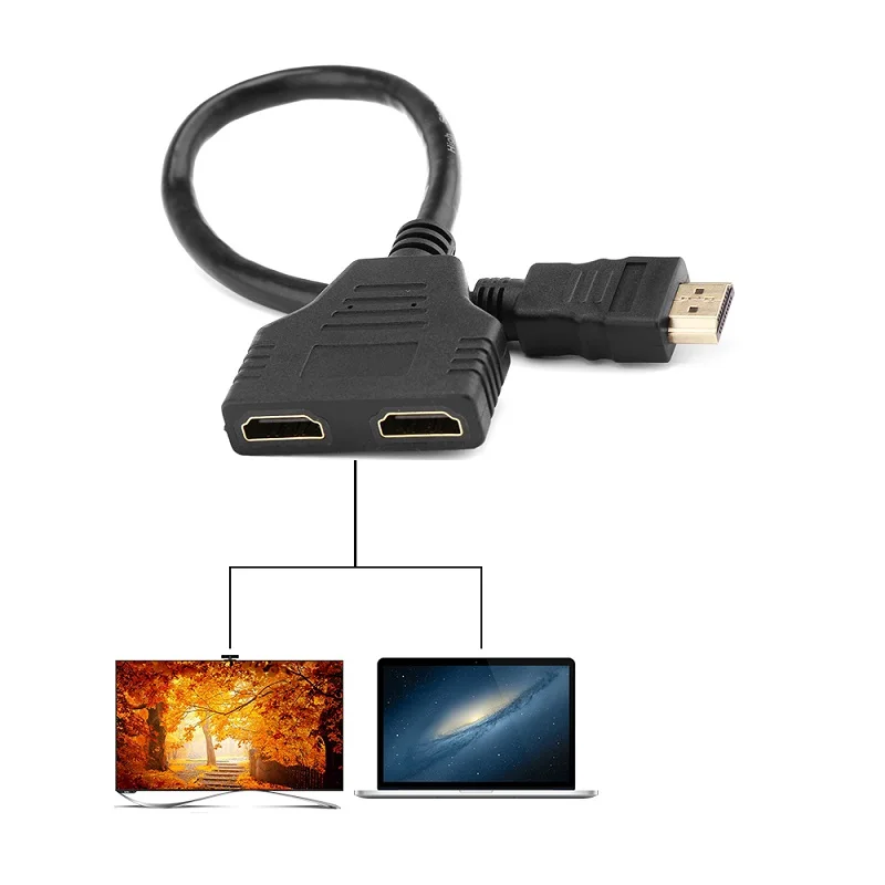 Высококачественный кабель разветвитель HDMI 1 мужчина к двойному 2 Женский Y
