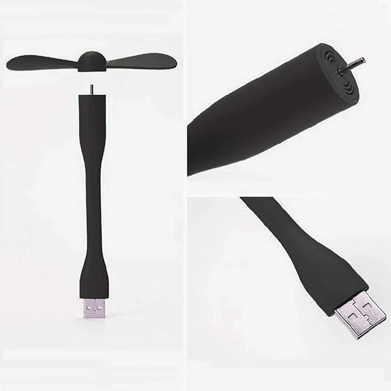 Мини-вентилятор с USB портом вентилятор креативная, гнущаяся хладнокровный переносной вентилятор охлаждения для ноутбука портативное зарядное устройство с USB устройства Тетрадь летние USB гаджет