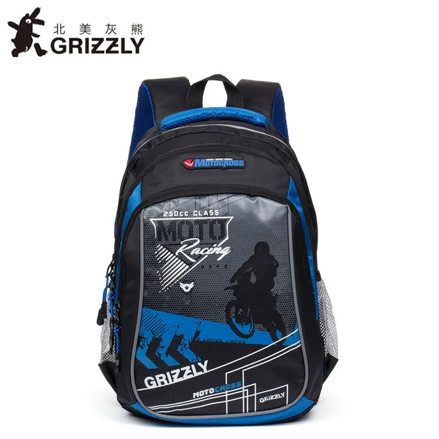 as picture Детские школьные сумки GRIZZLY, водонепроницаемые ортопедические школьные рюкзаки для мальчиков, детский рюкзак с принтом, класс 1-4, mochilas infantil - Цвет: as picture