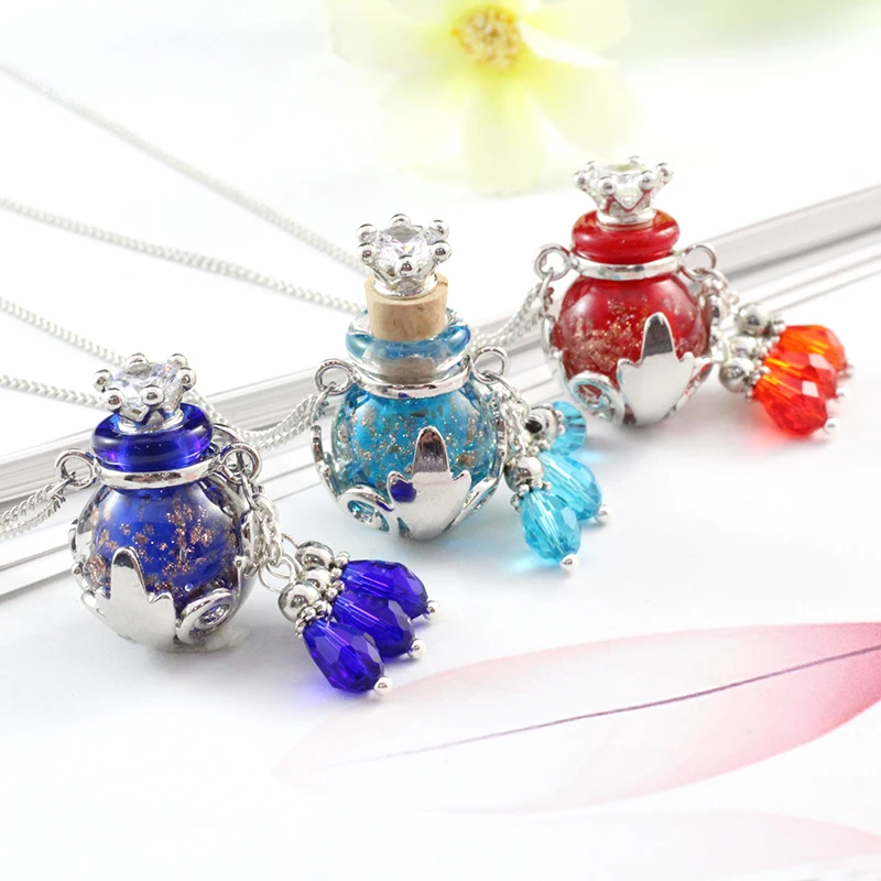 Женское ожерелье с подвеской в виде бутылки ароматом|perfume necklace|bottle necklacenecklace gold |