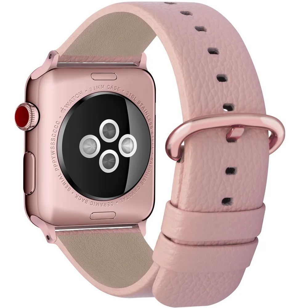 Ремешок из натуральной кожи для Apple Watch Band 44 мм 40 мм 42 мм 38 мм iWatch Watch для Apple Watch Band ремешок для часов Series5/4/3/2/1