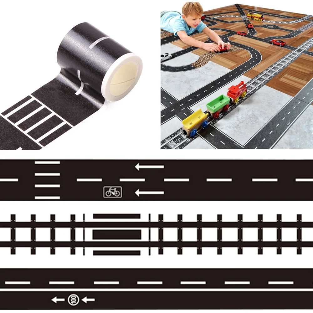 Новый DIY железных дорог дорожная лента стикер широкая творческая дорожного