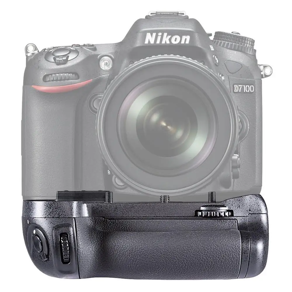 Вертикальный держатель батареи для камеры Nikon D7100 D7200 работает с аккумулятором