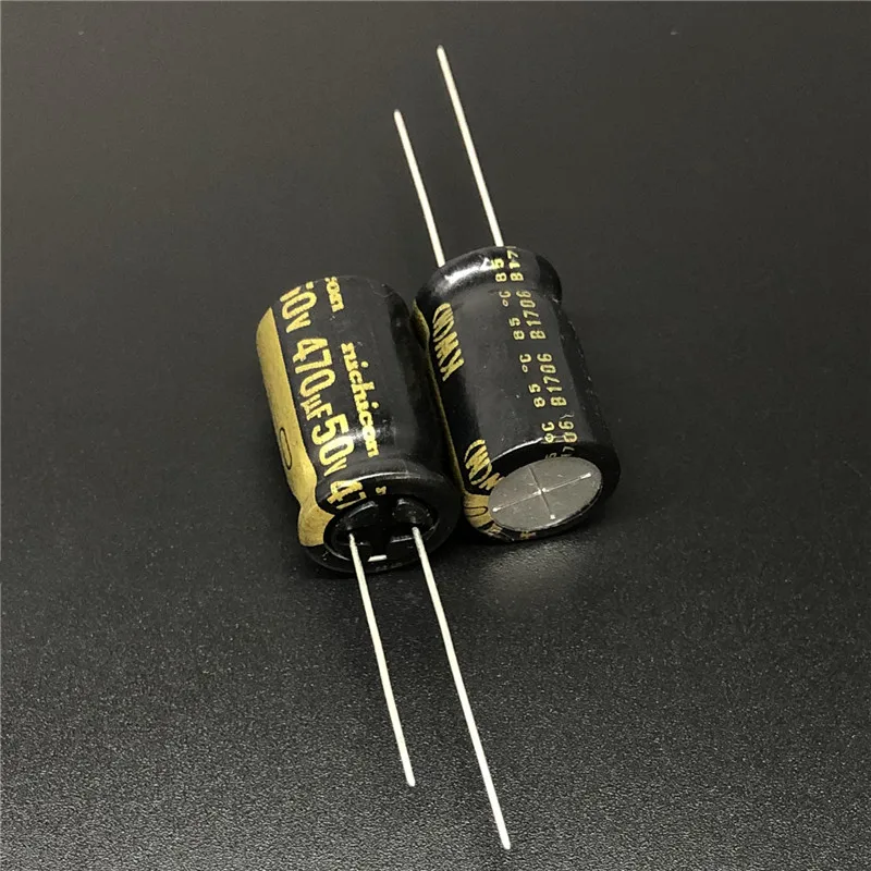5 шт. 470 мкФ с алюминиевой крышкой, 50В NICHICON КВТ серии 12,5x20 мм 50V470uF Hi-Fi аудио конденсатор с алюминиевой крышкой