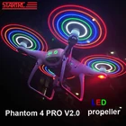 Пропеллеры DJI Phantom 4 pro с низким уровнем шума, пропеллер со светодиодный Ной вспышкой для дрона DJI Phantom 4 Series Phantom 4 Pro v2.0, бесплатная доставка