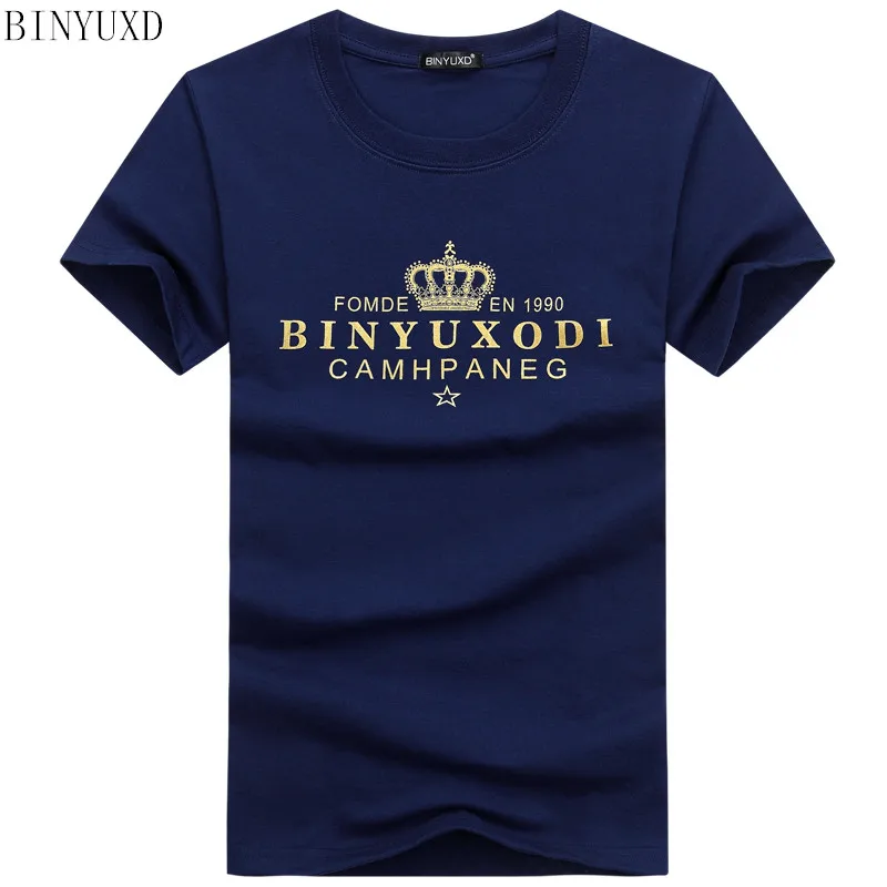 BINYUXD футболки модная летняя повседневная Лоскутная рубашка с принтом короны