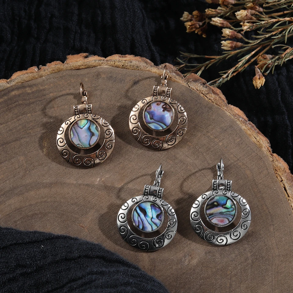 Новинка 2019 Модные Винтажные серьги в этническом стиле Висячие для женщин подарок