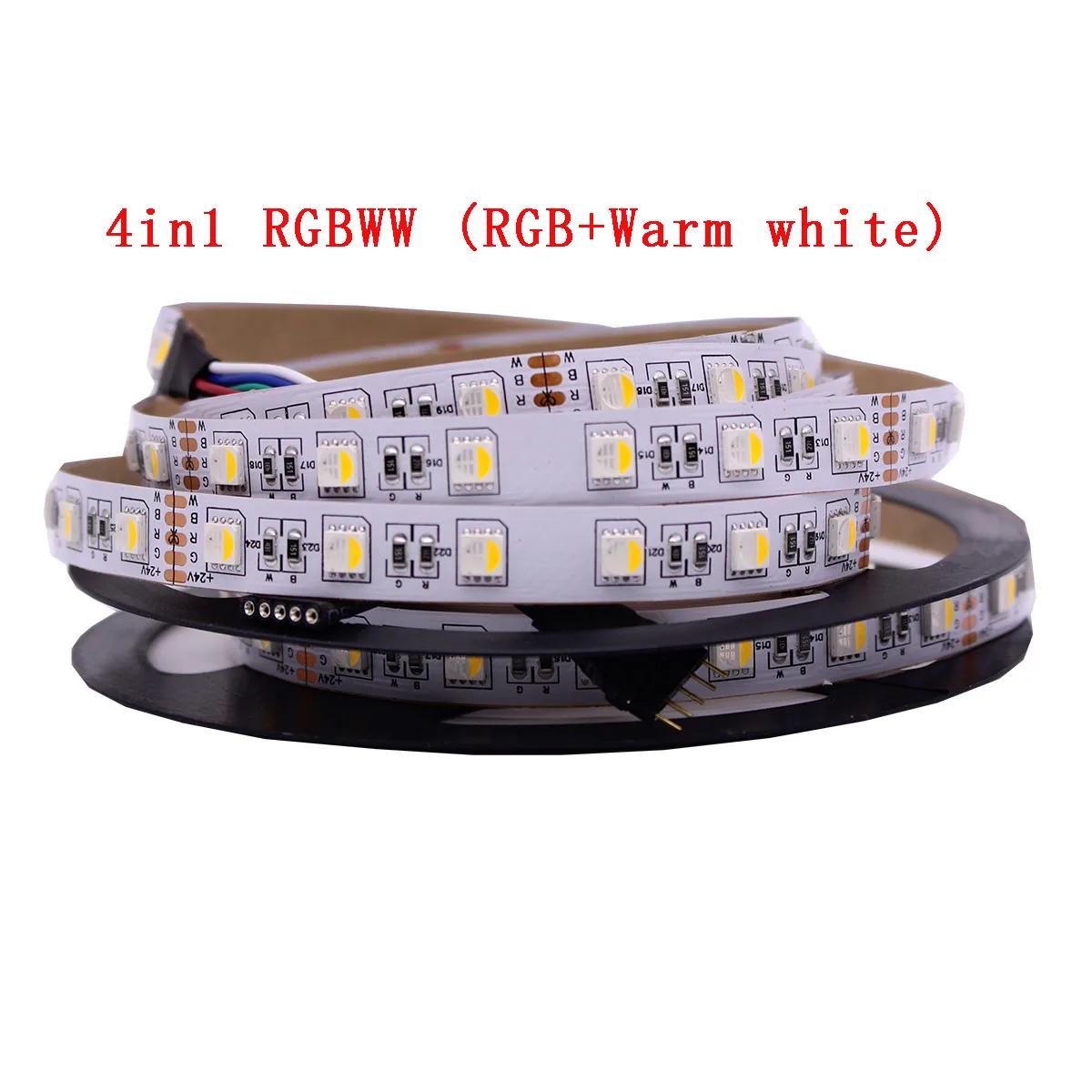 12 мм PCB 5 м 4в1 5в1 RGB+ CCT Светодиодная лента 5050 60 Светодиодный s/M 5 цветов в 1 чип CW+ RGB+ WW RGBW RGBWW гибкий светодиодный светильник 12 В 24 В
