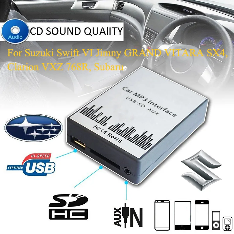 SITAILE USB SD AUX Автомобильный MP3 музыкальный плеер адаптеры для Suzuki Grand Vitara sx4 Свифт Subaru