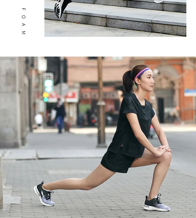 Li-Ning Для женщин Араши удобные кроссовки для бега; подойдет как для повседневной носки, так дышащие колготки в сеточку и принтом светильник поролоновой подкладкой ноская Спортивная обувь Кроссовки ARHP214 XYP932