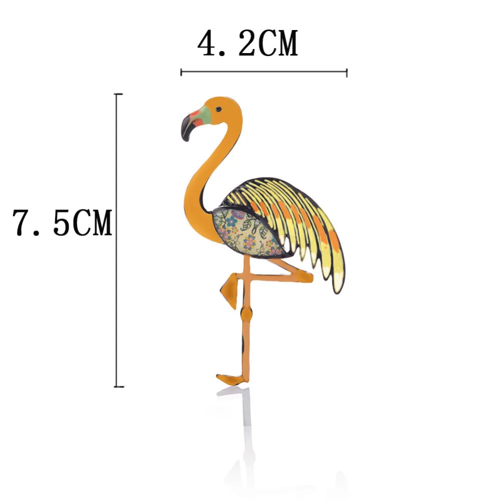 Винтажные милые булавки и броши модные эмалированные значки в форме журавля с