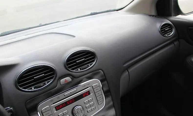 AOSRRUN для Ford focus 2 MK2 2005-2010 углеродное волокно стиль кондиционер розетки чехлы авто аксессуары для автомобиля Стайлинг