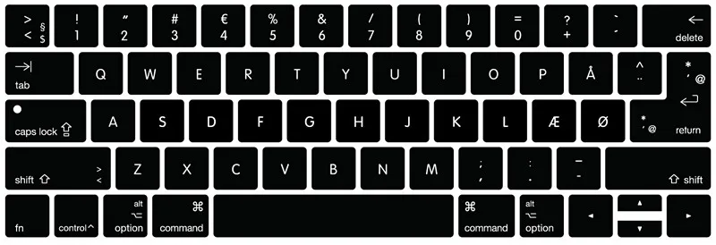 Danish Универсальный чехол-клавиатура для MacBook Pro retina 1" 15", датский, немецкий, греческий, японский, корейский, шведский, тайский, швейцарский - Цвет: Danish