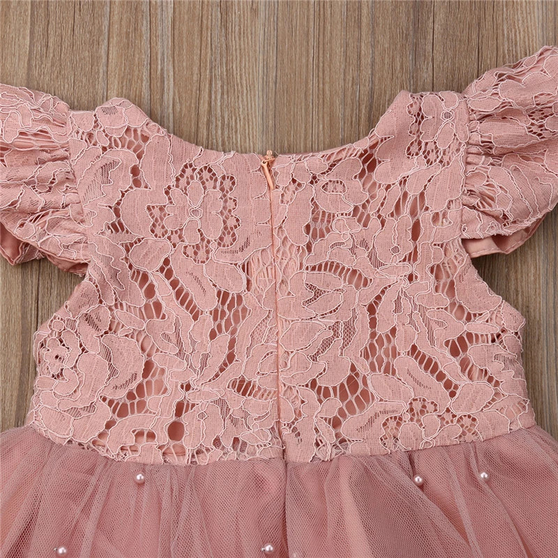 Детское праздничное платье-пачка с бантом и жемчужинами для девочек летнее