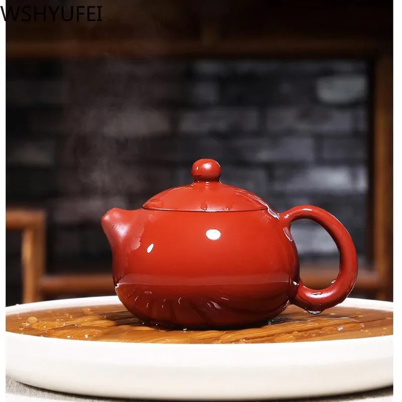 

1PCS/lot Yixing Zisha pot Handmade Dahongpao Zhu Mu Xi Shi Teapot Household Zisha Tea Set Accessories WSHYUFEI
