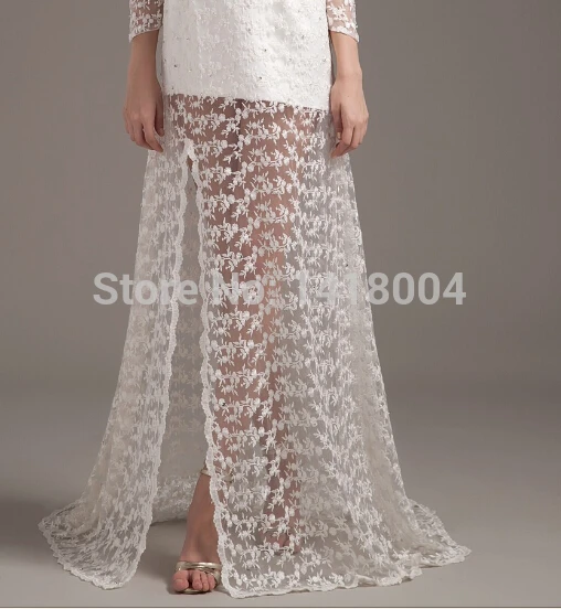 8New Arrival Sexy Mermaid Wedding Dresses White See through Lace Beaded Applique Spaghetti strap Three Quarter Bridal Gowns | Свадьбы и