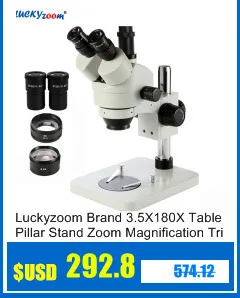 Luckyzoom бренд 3.5X-90X стерео микроскоп SZM0.5X SZM2.0X Микроскоп Вспомогательный объектив
