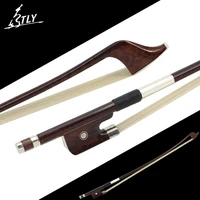 master handmade exquisite french style snakewood 44 double bass bow horsehair fisheye inlayed snakewood frog w colored shell