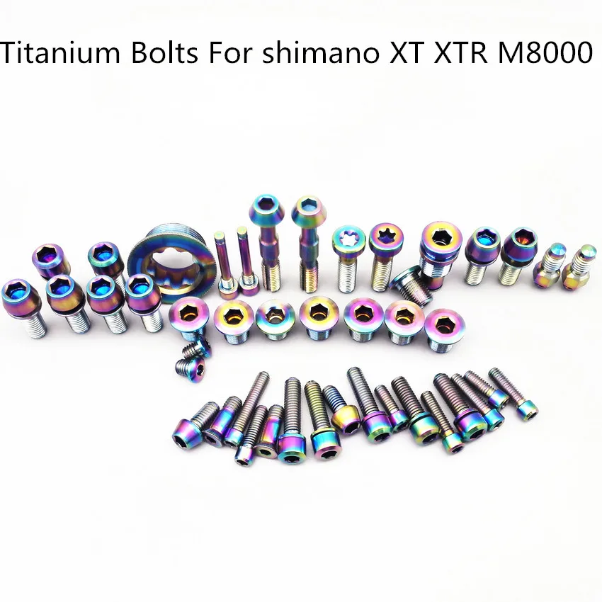 Полный набор Ti болтов для SHIMANO XT/XTR M785 M8000 модернизированные титановые болты золото и несколько цветов для шоссейного и горного велосипеда