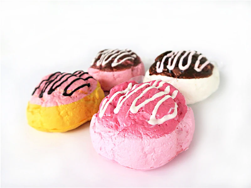 80pcs/lot 9CM Cream puffs 4 styles Original packaging Slow rebound Bread smell Toy squishy pendant free shipping | Игрушки и хобби