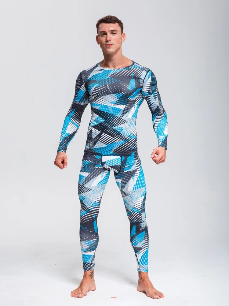 thermal underwear 5 Камуфляжный костюм, мужское термобелье, быстросохнущая спортивная одежда, кальсоны, зимнее термобелье, Рашгард, мужской спортивный костюм - Цвет: thermal underwear 5