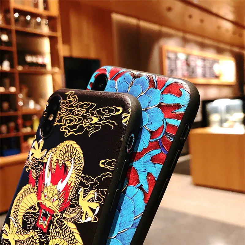 Чехол для телефона Huawei p20 pro в китайском стиле с 3D тиснением и кисточками P20 P10 mate10