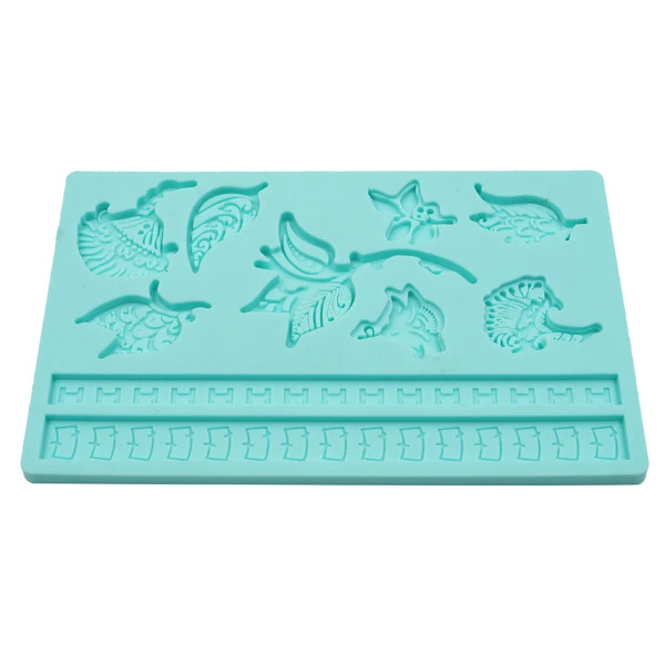 Помадка инструмент различные формы листьев торт выпечки Плесень Силиконовые