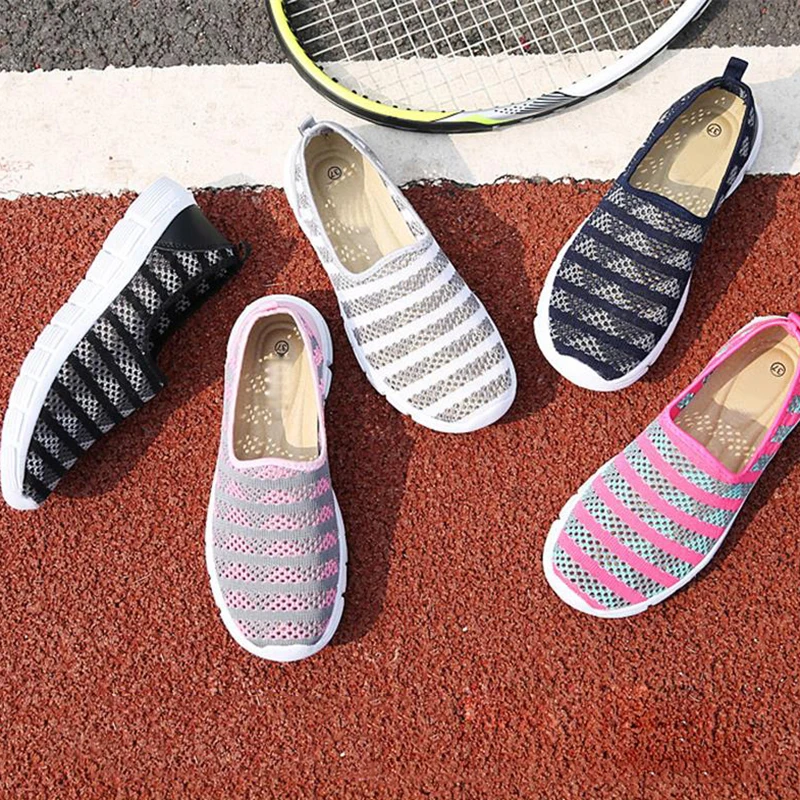 Женские Прогулочные кроссовки TKN дышащие сетчатые спортивные без застежки